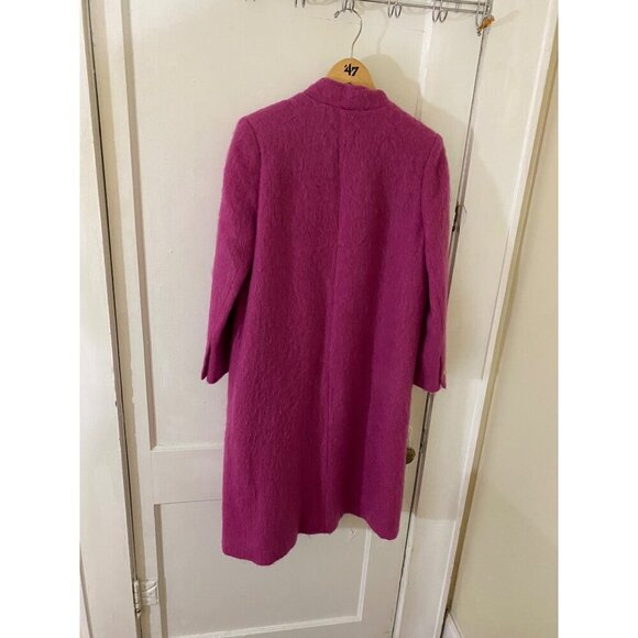 Vintage Jane Chafant Magenta Button Front Union Tag Coat - Med/Large - Picture 3 of 13